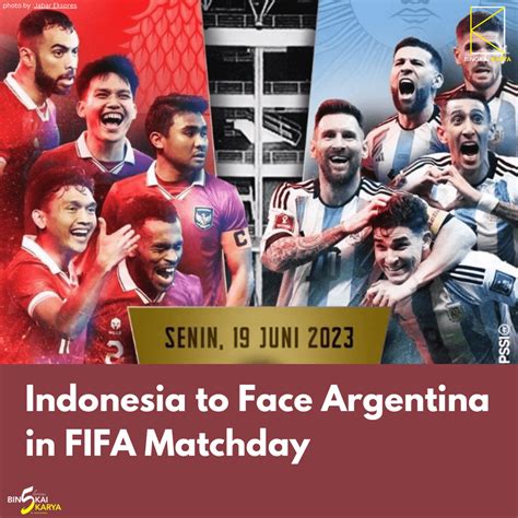 Jadwal FIFA Match Day Indonesia vs Argentina. Laga Indonesia vs Argentina akan berlangsung pada Senin (19/6/2023) di SUGBK. Sebelum Argentina, …